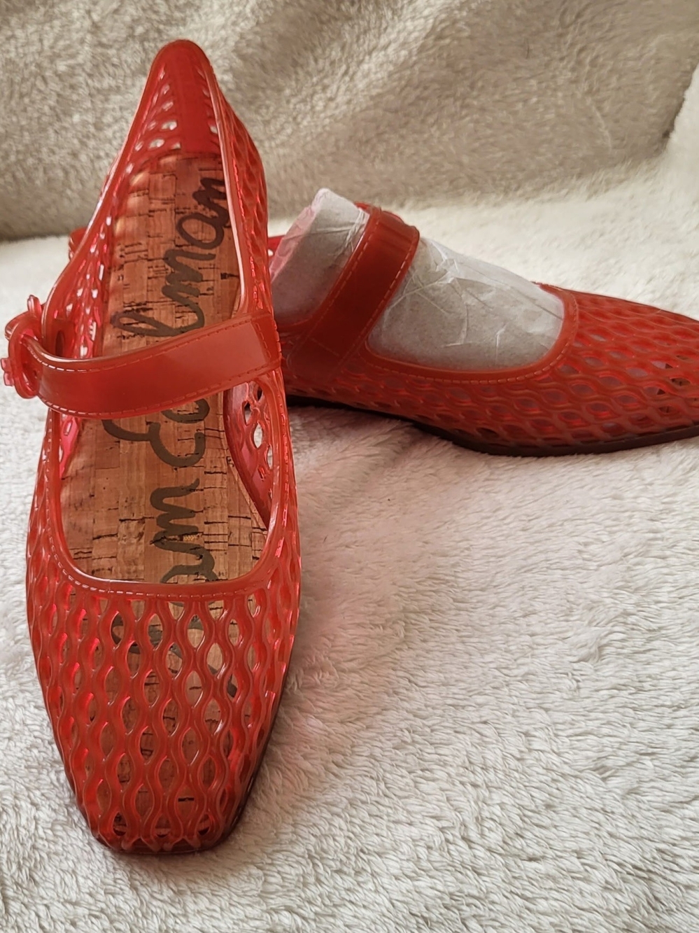 Red Women's Mary Jane Jelly Flats - Sam Edelman